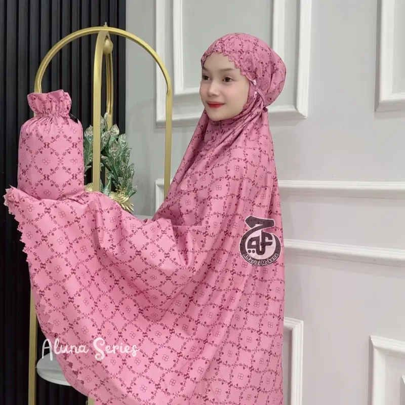 Alfarizi | Mukena Dewasa Travel Motif Terbaru Lasercut Alluna Katun Premium 3