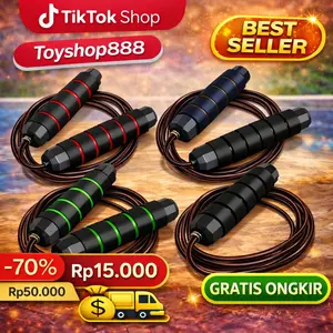 POTENCE JRP04 Tali Skipping Skiping Pemberat Beban Jump Rope Skipping  Tali Skipping Premium Jump Rope / Lompat Tali 3 Meter Outdoor