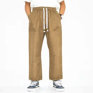 BASMALA - Celana Sirwal Harian Pria Celana Komprang Polos Celana Umroh Celana Pangsi Warna Moca