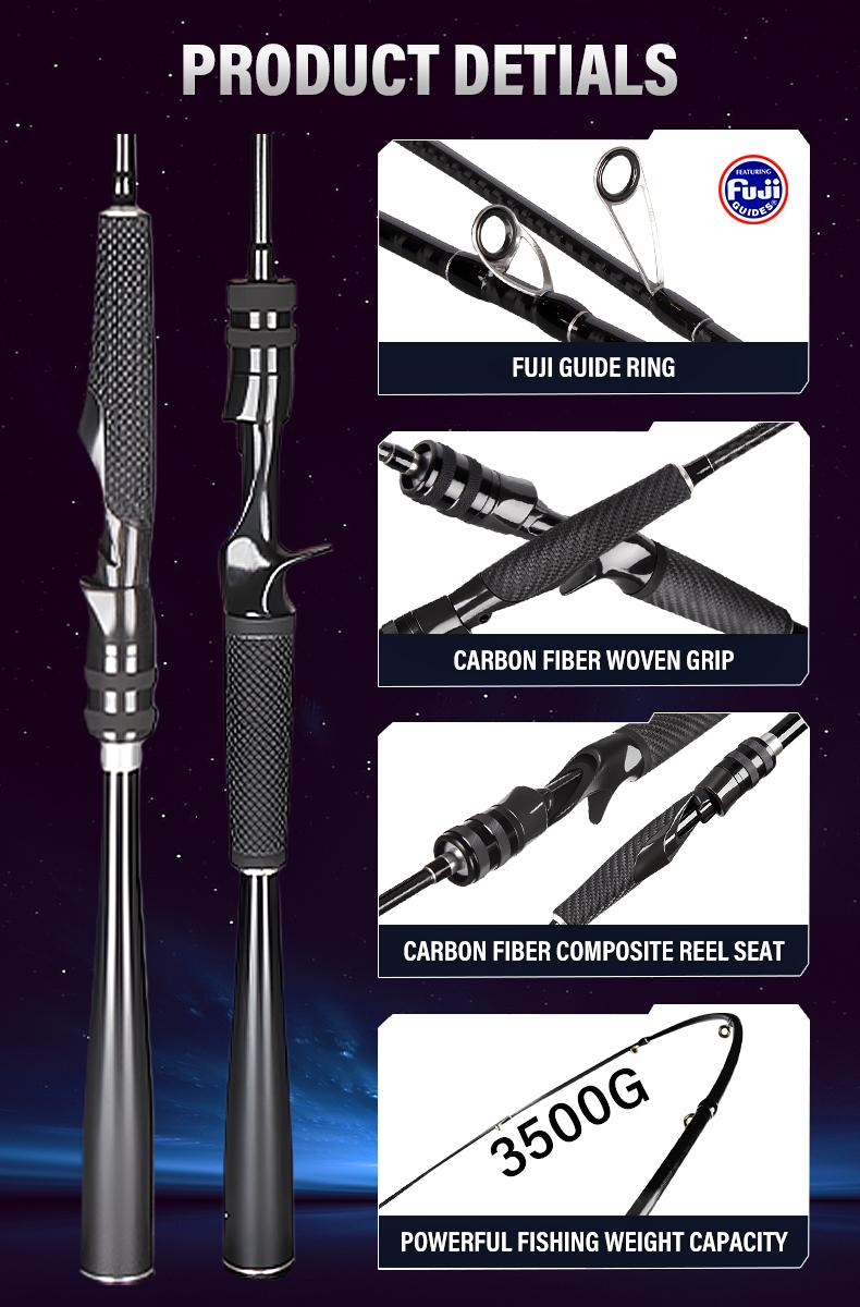 [OFFICIAL] SeaHunter U-Line 1.8M M/MH Joran Pancing,Fuji Ring Keramik, ujung joran serat karbon padat, teknologi anyaman silang 24T + 30T, pegangan dan dudukan reel serat karbon, cocok untuk memancing dengan umpan mikro,Spinning/Baitcasting BC Fishing Rod