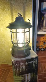 Product Review of Camping LED Vintage Lantern Light Retro Design Hanging Lamp Warmwhite High Brightness USB Bluetooth Music Type C Hiking from S**h 0