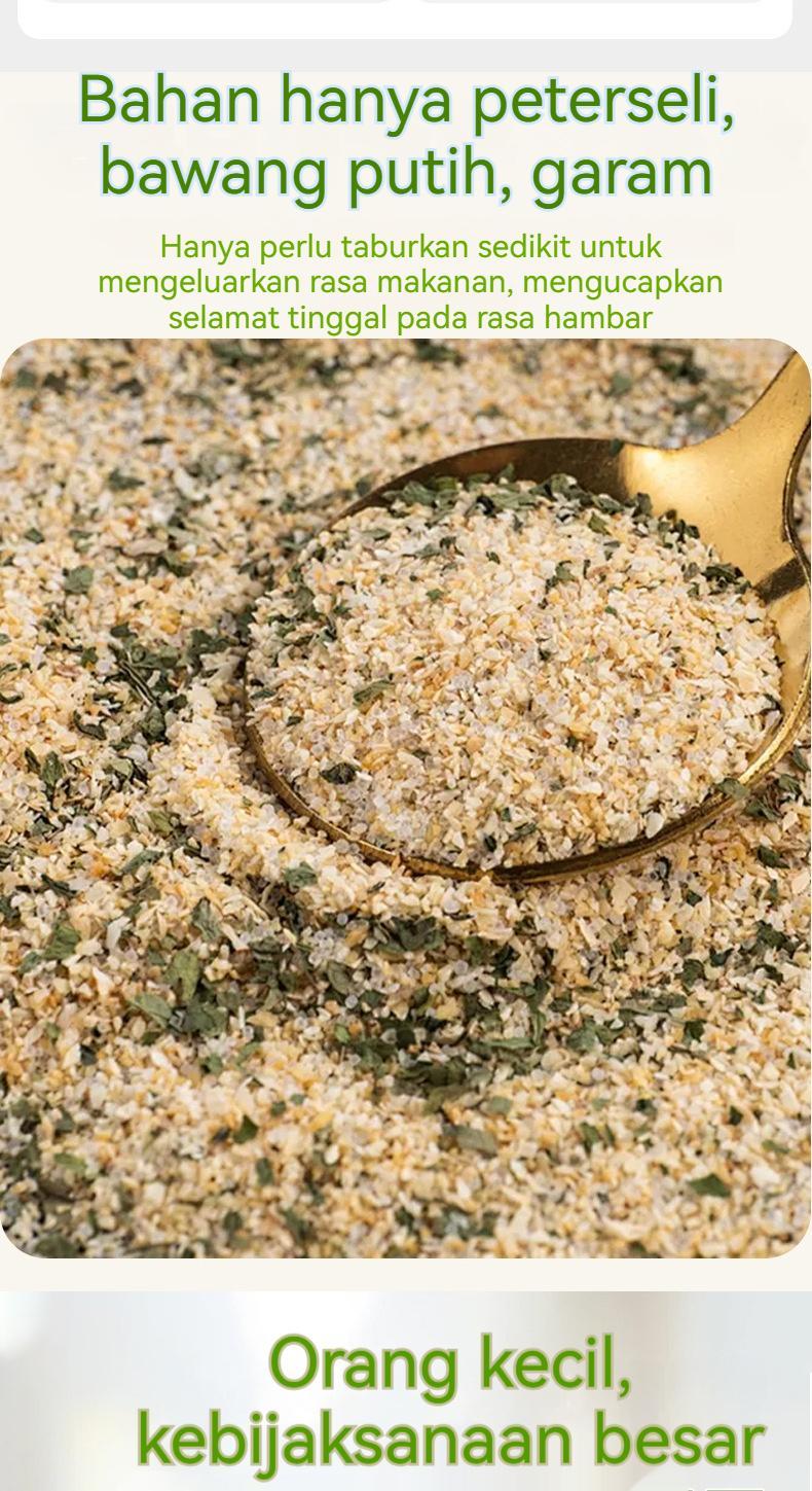 Parsley Garlic Salt Bumbu Tabur Bawang Putih - Rendah Sodium, Praktis & Sehat (0% Lemak, Tanpa MSG)