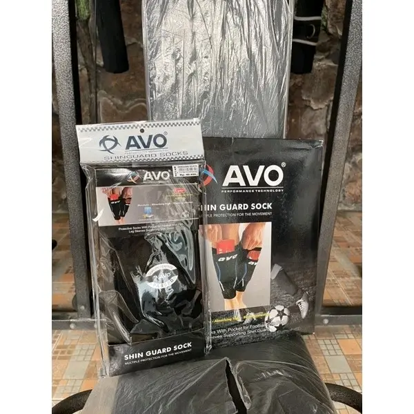 Avo Shin Guard Soks Kaos Kaki Sambung Deker Futsal Sepak Bola Olahraga 5