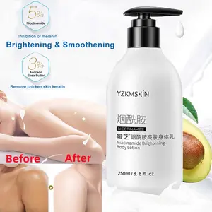 YZKMSKIN Super Whitening Lotion 250ml Niacinamide Pencerah Kulit Tangan & Badan Hyaluronic Acid Vitamin E Lembut & Kilap