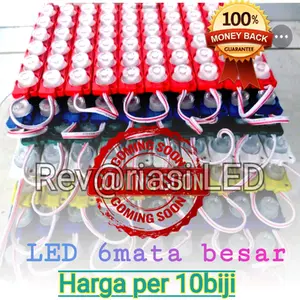 Led lampu kolong 6mata besar 6W 12/24V harga per 10pc