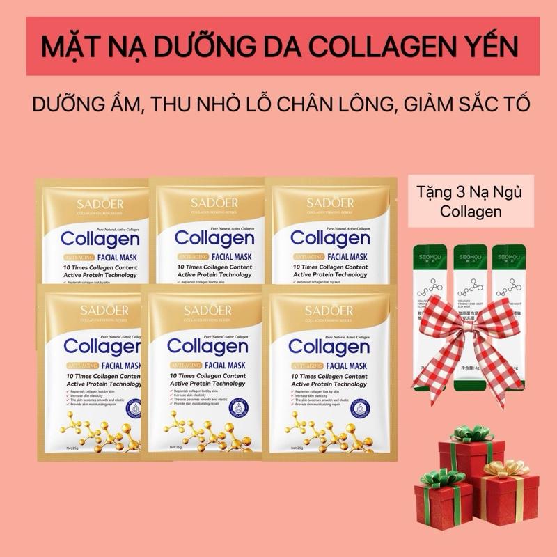 SỈ mặt nạ collagen yến trắng sáng dưỡng da giảm nếp nhăn, Dưỡng Ẩm Da Làm Đẹp Da Skincare Nữ Mask Women Đắp Mặt Dưỡng Da Mặt Kem Face Cho Mặt đẹp mặt nạ cấp ẩm mask giấy mặt nạ giấy