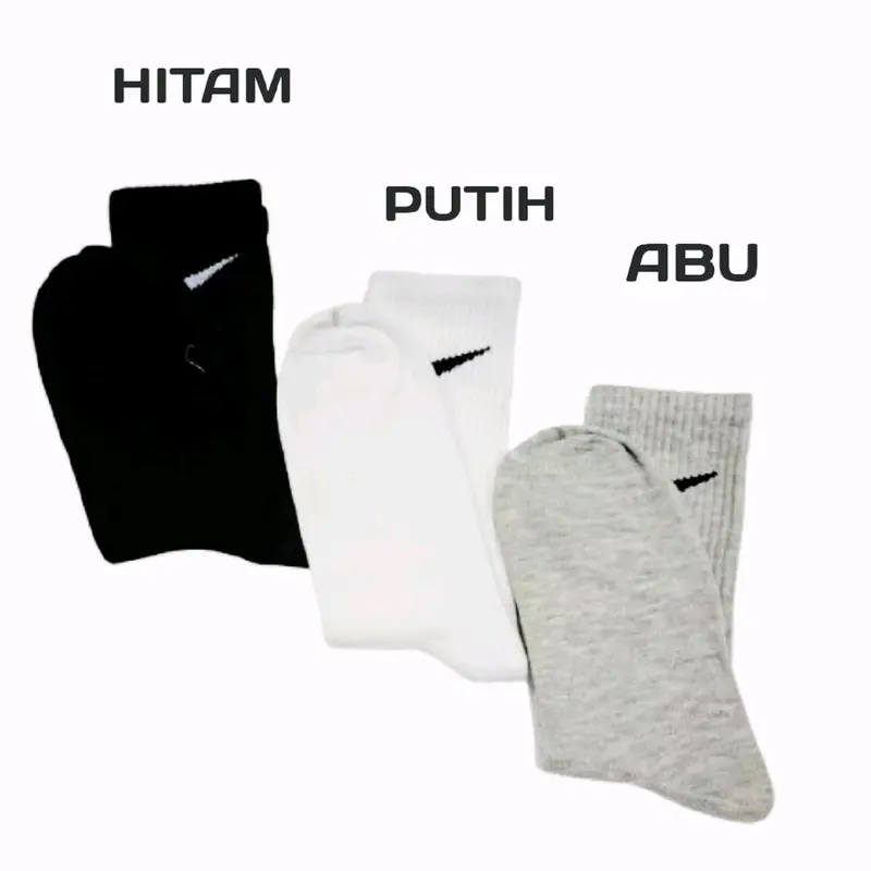 Kaos Kaki Olahraga Pria Wanita Dewasa Sport Panjang/kaos kaki Oldschool Motif NIK Casual Uniseks Sporty Katun Lembut Nyaman 0