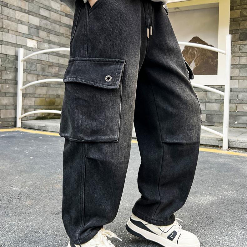 Quần bò bé trai xịn xò 20-50kg, phong cách thể thao, chất jeans mềm đẹp, mẫu HELLO 7