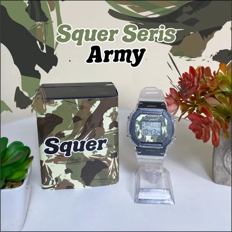 jam tangan digital custom nama squer seris 7