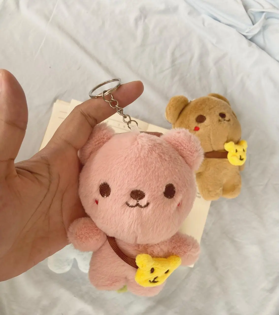 Bag charm Pink Bear // Boneka beruang lucu sebagai gantungan tas lucu