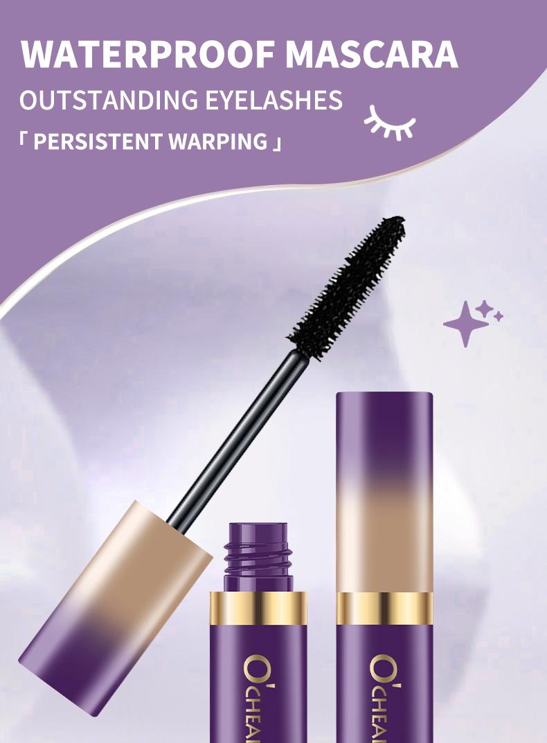 Product Introduction of O‘CHEAL 4D Silk Fiber Black Mascara Waterproof Volumizing Curling Mascara Lengthening Mascara Long Lasting Makeup Fuller Lashes 0