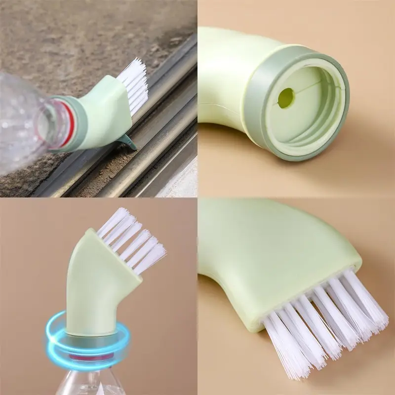 Bàn Chải Làm Sạch, Đa Năng Sáng Tạo, Có Thể Kết Nối Với Chai Nước Khoáng, Thích Hợp Để Làm Sạch Ướt Và Khô, Bàn Chải Góc Và Góc Nhà, Để Làm Sạch Các Ngõ Ngách Gia Dụng 5