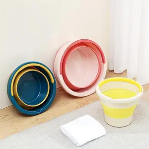 BISA COD H6651 Baskom Lipat Serbaguna Silikon Anti Pecah / Ember Lipat Travel Praktis 10 Liter Kapasitas Besar Cocok Untuk Cuci Dalam & Luar Ruangan