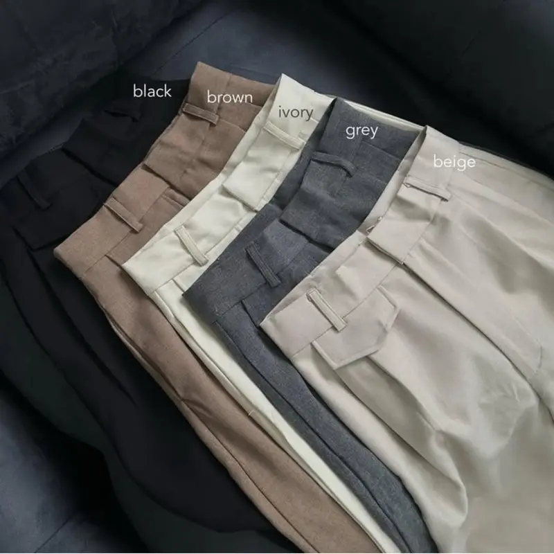 [NEW] ORO PANTS - Celana Kulot Wanita Highwaist Panjang Bahan Anti Kusut - Loose Pants Trouser Wanita Basic Kerja Korean Style 4