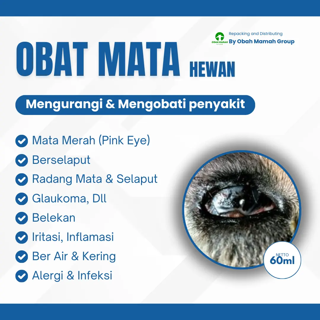 Obat Mata hewan peliharaan & ternak "Hemat, Ampuh & Efisien" - Top Seller 30-60-100 ml