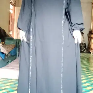 (HALLOVIN) Syahara Dress Abaya swaroski Bahan Sabrina Anti UV Premium muslim wanita BY Hallovin Daily