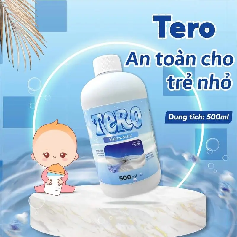 Tẩy Trắng, Tẩy Mốc, Tẩy Ố Bẩn quần áo Tero 500ml - Công nghệ sinh học an toàn cho da, không hư hại vải 3