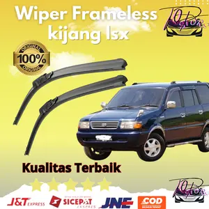 [Bisa COD] Wiper Frameless Kijang Sapuan Kaca Mobil Banana Karet 1 Set Wifer Mobil Toyota Kijang Variasi Universal... Air Besi Kendaraan Motorcycle