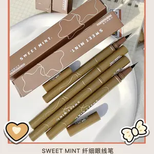 *COD* SWEET MINT Eyeliner Pena Slim Ulat Sutra Berbaring Cair Tahan Air Cepat kering Eyeliner, Eyeliner korea