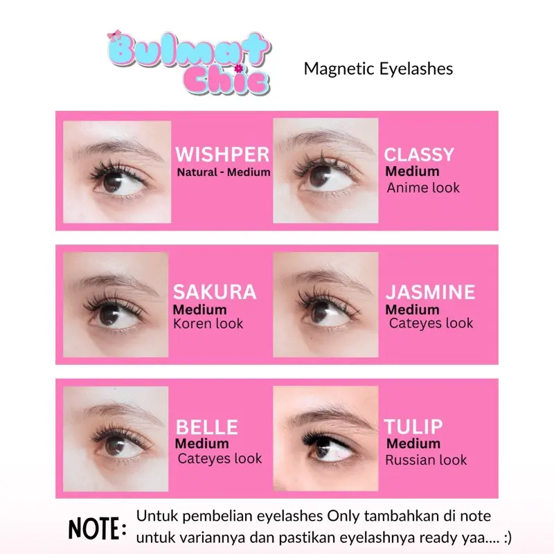 Bulmatchic Lash Only Magnetic Eyelashes Bulumata  Magnet Premium Reusable Tanpa Lem 2