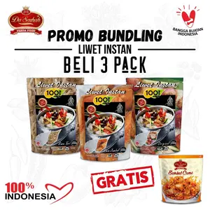 Bundling 3 pack liwet instan 250g + free sambal cumi