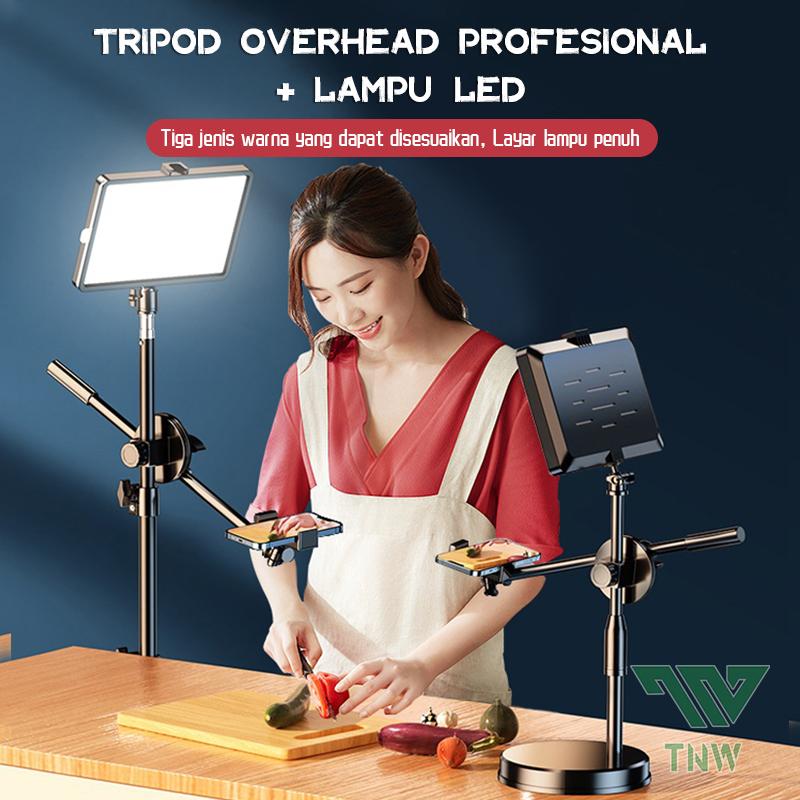 Product Introduction of TNW Overhead Stand Tripod Hp + Led Lampu Stand Holder Bracket 360° Overhead Tripod Lampu Phone Holder Fotografi 17