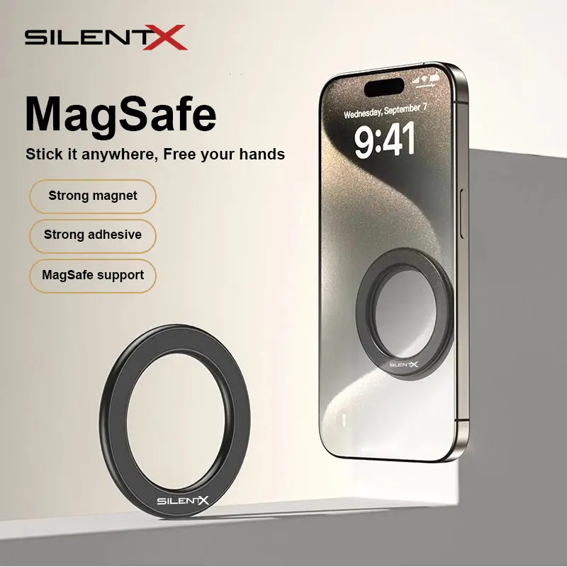 SilentX Snaphold Wall Sticker Magnetic Ring Phone Holder HP Magsafe