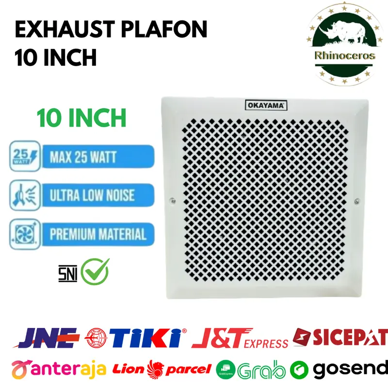 Exhaust Fan Plafon 10 Inchi Kipas Plafon Blower Hexos Kamar Mandi Dapur Angin Hisap Isap Asap 1