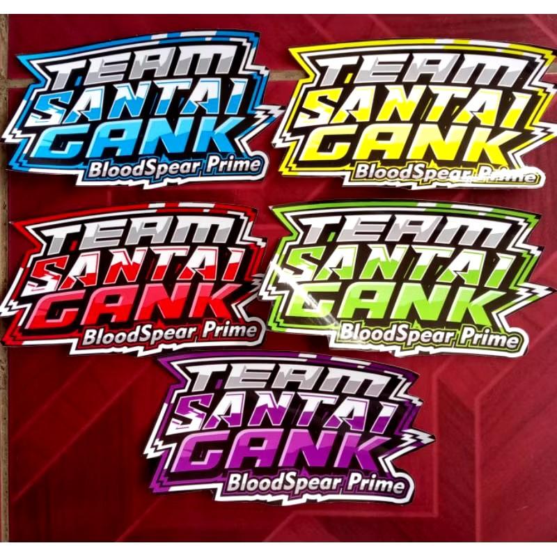 stiker team santai gank ukuran jumbo