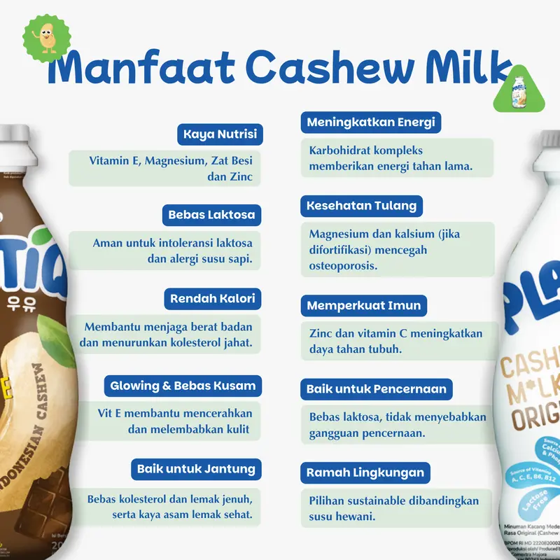 [12 PCS ] PLANTIQ Cashew Milk Chocolate 200ml - Susu Kacang Mede Rasa Coklat -  Non Dairy Milk Lactose Free - Cokelat 3