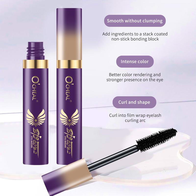 O‘CHEAL 4D Silk Fiber Black Mascara Waterproof Volumizing Curling Mascara Lengthening Mascara Long Lasting Makeup Fuller Lashes 6