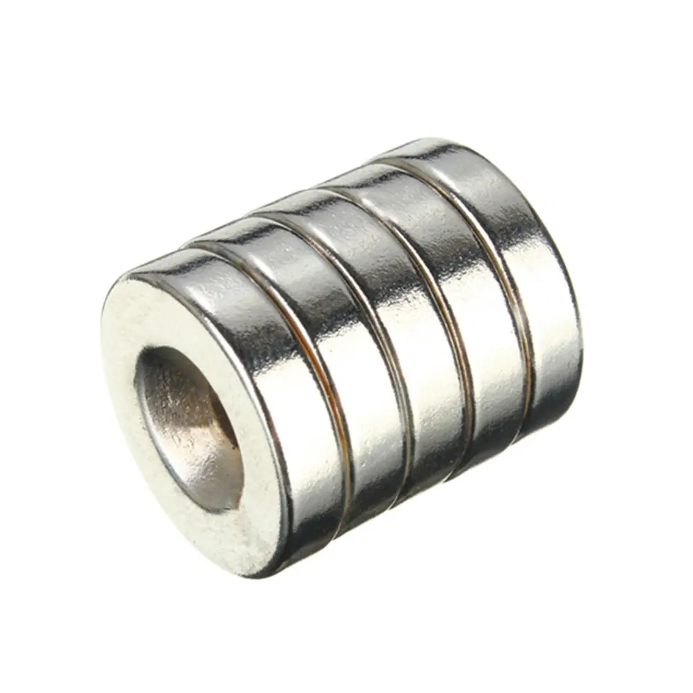 [omnhsdrt] 5Pcs 20x5mm N50 Strong Round Disc Hole Block Rare-Earth Neodymium Fridge Magnets