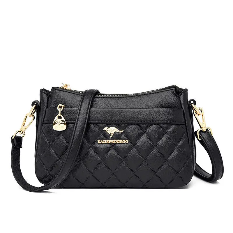 Kangaroo Genuine Leather Middle-Aged Mother Bag 2025 New Trendy Women's Shoulder Bag Elegant Crossbody Bag Fashion Pouches Women's