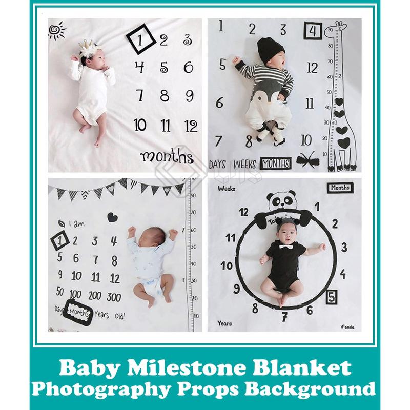 [Ready Stock] Baby Photography Props Background Baby Monthly Milestone ...