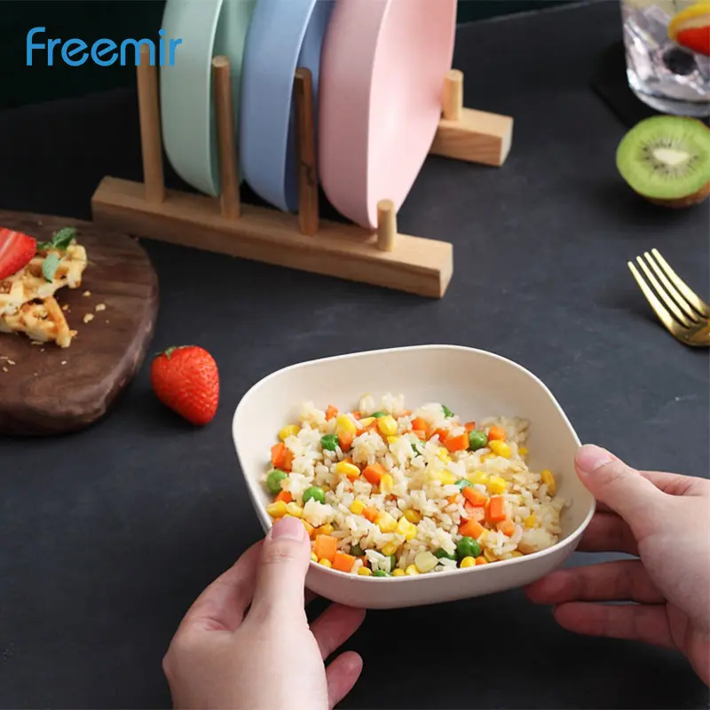 (Bisa COD) freemir Set Piring + Gelas  Piring Saji Hidangan Makanan Cemilan Food Grade Kitchenware Serbaguna Alat Dapur Unik 2