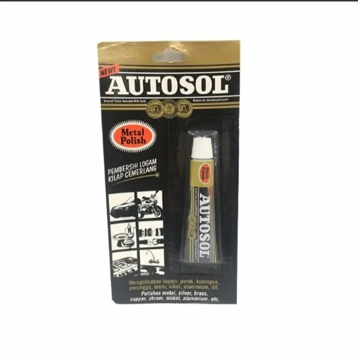AUTOSOL POLISH METAL CHROME STAINLES PEMBERSIH PENGKILAP LOGAM BESI  Car Coklat Kain 4