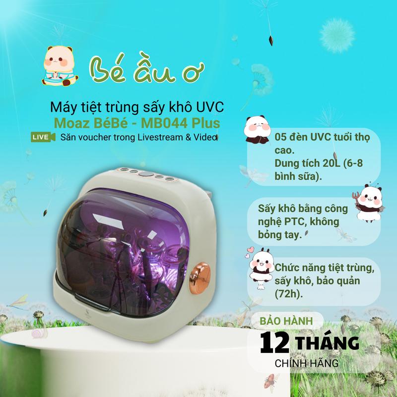 Máy tiệt trùng sấy khô tia UVC moaz bébé MB044 Plus (bản mới) Cho Bé