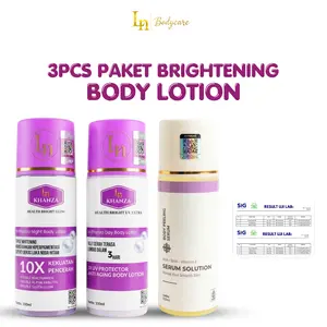 [ISI 3 BOTOL] Lotion 10x Dosting LN Pemutih HB Kelupas BPOM Body Lotion Siang + Malam + Body Serum AHA - BHA 100ml