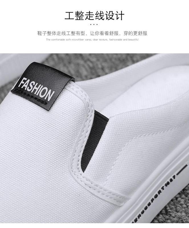 Product Introduction of 2023 New [COD] [Free Shipping] [Spot] Men's New Canvas Half Drag Low-Top Sneakers Casual Shoes Sports Canvas Shoes 6
