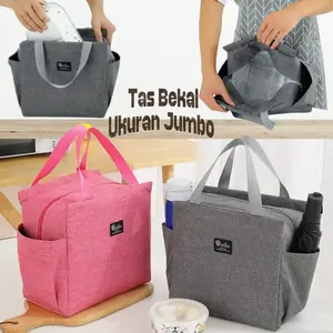 Lunch Bag Tas Bekal Tempat Penyimpanan Bento Ompreng Makanan Minuman ASI Tahan Panas Dingin Thermal Jaga Suhu