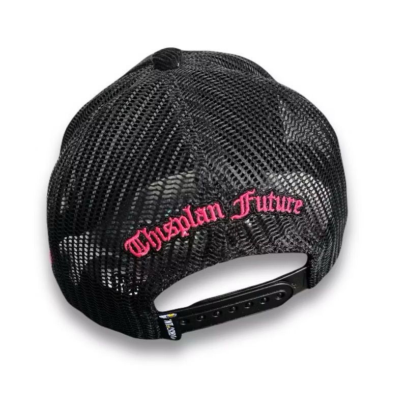 Topi Corduroy Jaring Trucker Hat Black Thisplan metal