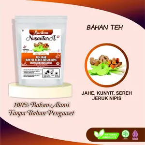 Racikan Nusantara Teh Jahe Kunyit Sereh Jeruk Nipis 100% Herbal Original isi 30tea bag Bahan Alami Tanpa Pengawet