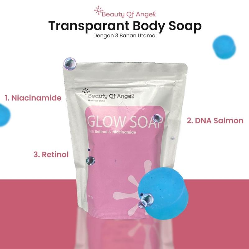 Sabun Glow Soap Beauty of Angel with Retinol & Niacinamide Sabun Mandi Pencerah wajah dan badan Membantu mencerahkan melembabkan dan menutrisi kulit Kotoran Membersihkan 2