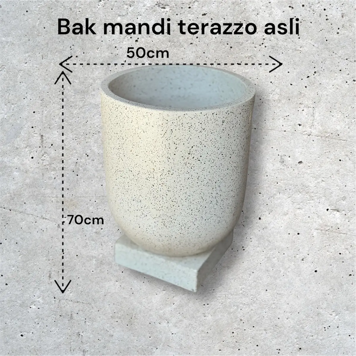 bak mandi terazzo ori type d50t70