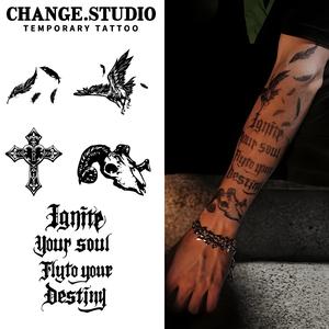 รอยสักชั่วคราว ดีไซน์แขนดอกไม้ประกบ กันน้ำ รอยสักไม่ติดทนนาน 15 วัน เหมาะสำหรับการสวมใส่ชั่วคราว สติ๊กเกอร์รอยสัก