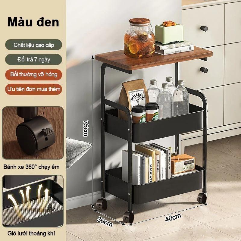 -Kệ Đa Năng Khung Sắt Có Bánh Xe Di Chuyển, Tiện Lợi, Tiết kiệm Không Gian
