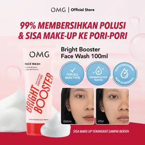 OMG Bright Booster Face Wash Niacinamide 50ml / 100ml - Sabun Cuci Muka - Mencerahkan & Menjaga Skin Barrier - Mengandung Niacinamide + Peptide