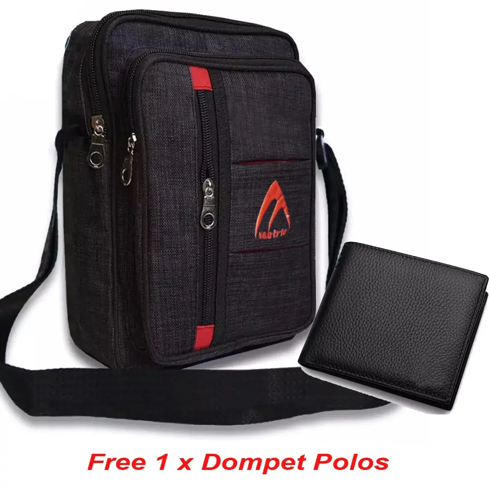 4.4 Gratis Ongkir Setiap Hari!! Beli Selempang Free Dompet Kulit - Tas Selempang Pria SP1212 Selempang Hp Tas 8 Inchi Bahan Kanvas