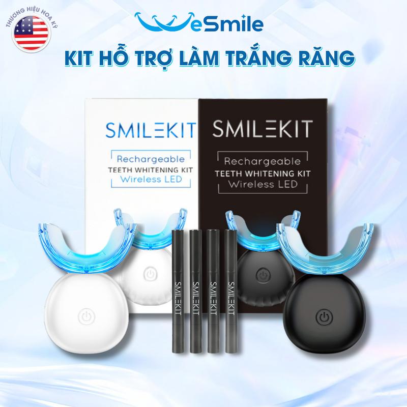 Máy làm trắng răng SmileKit S3-S5 Máy hỗ trợ làm trắng răng an toàn không chứa Hydro Peroxyde Oxy già tặng kèm bút gel hỗ trợ răng trắng sáng.