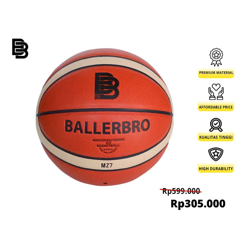Bola Basket Karet Ballerbro RX Series (Rubber) RX3, RX5, RX6, RX7 Size